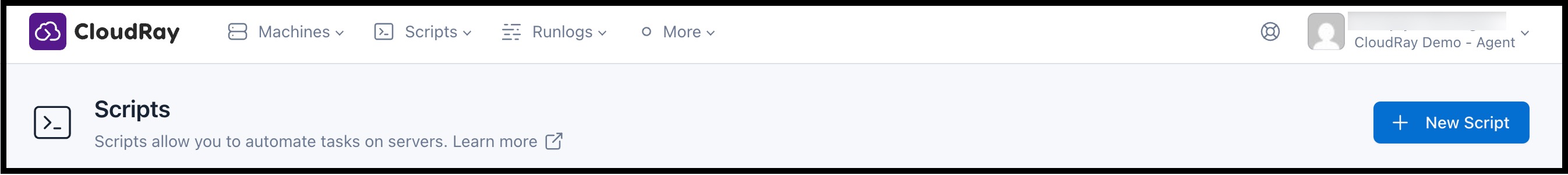 Screenshot of adding a new scipt