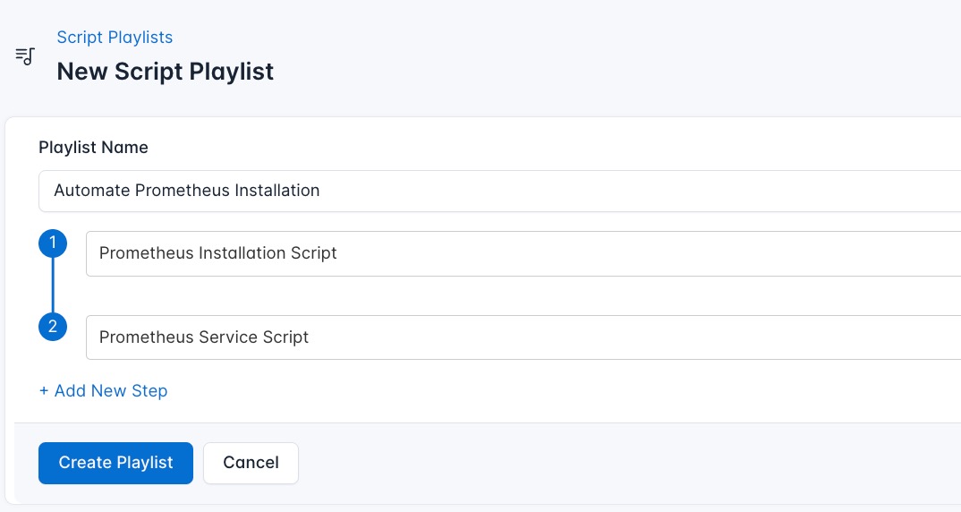 Locate the script playlist in CloudRay interface