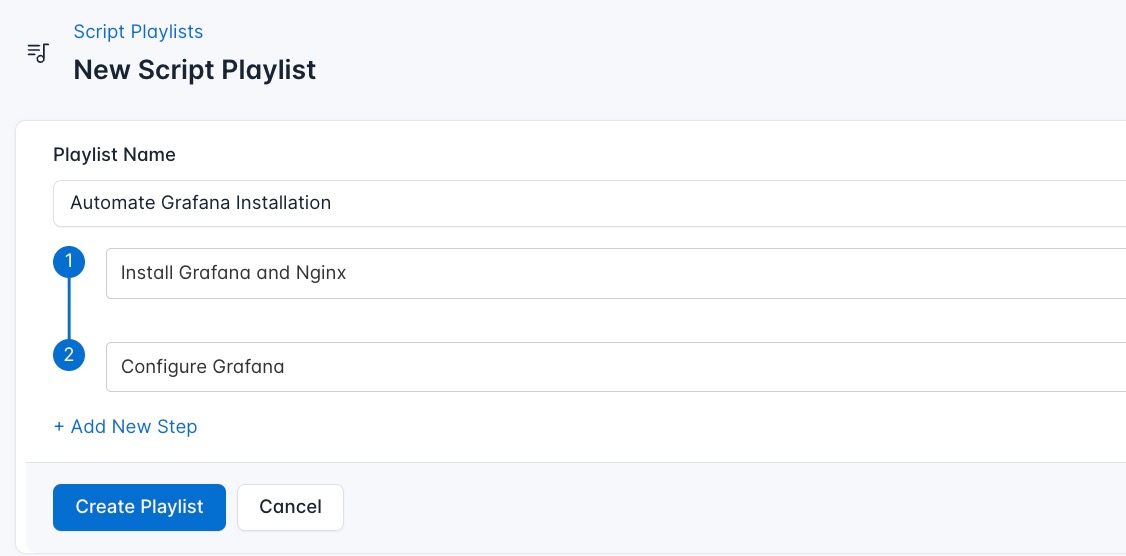Locate the script playlist in CloudRay interface
