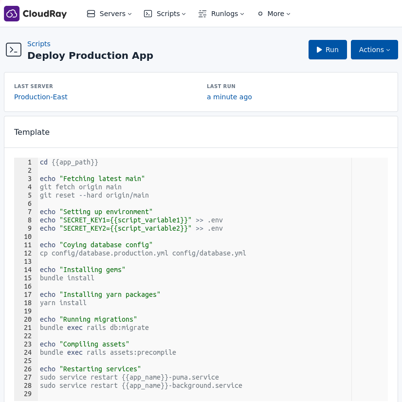 Central Script Library